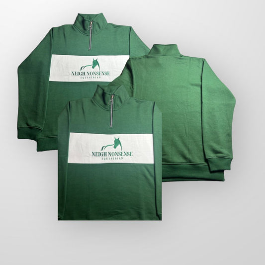 GREEN 1/4 ZIP SWEATSHIRT